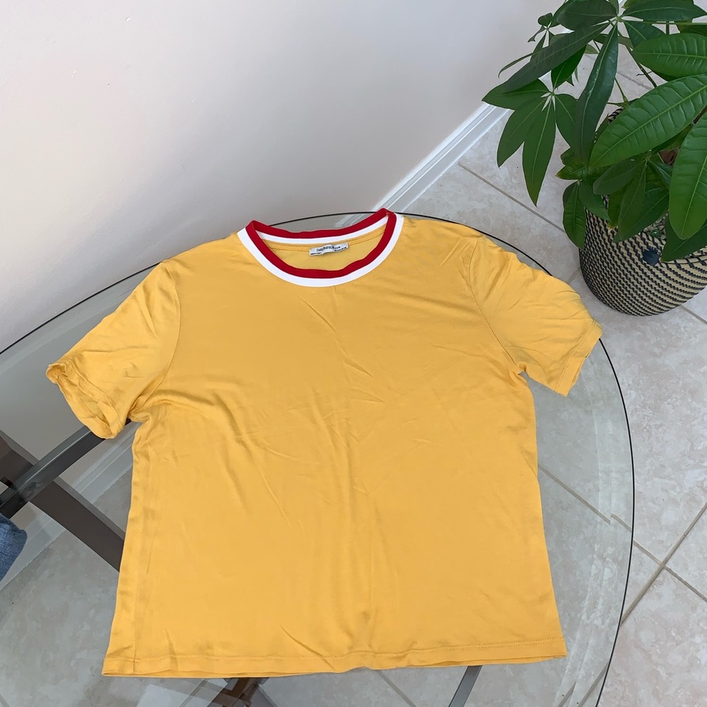 Zara yellow slightly cropped top